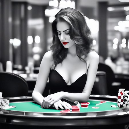 Девушка за покерным столом