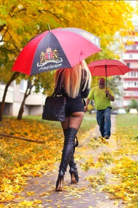 Девушка с зонтом