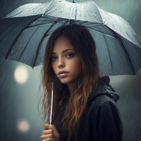 Девушка дождь