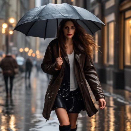 Девушка с зонтом