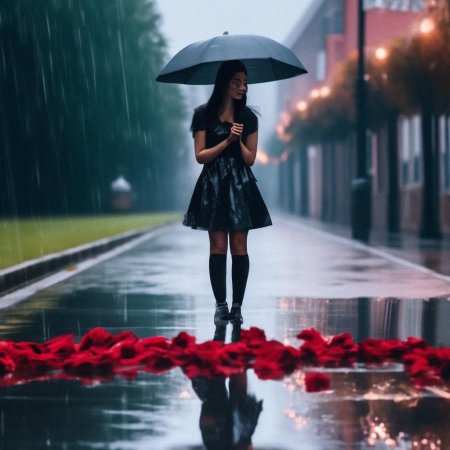 Девушка с зонтом