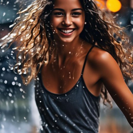 Девушка под дождем