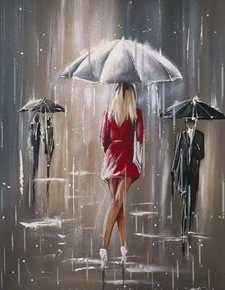 Девушка с зонтом