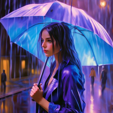 Девушка под зонтиком