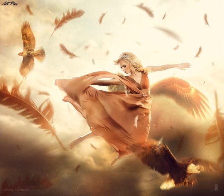 Птица в полёте