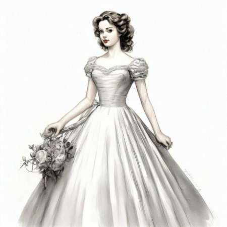 Платье рисунок карандашом