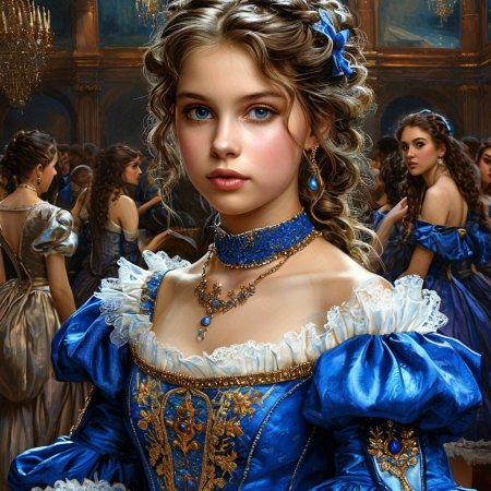 Девушка в синем