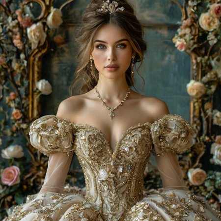 Девушки в бальных платьях