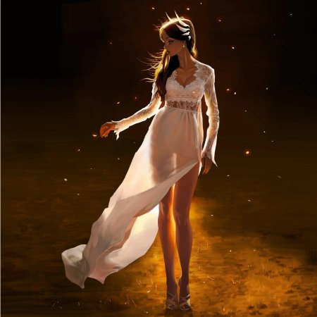 Девушка в белом платье