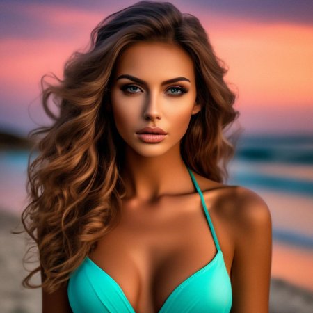 Загорелые девушки на пляже