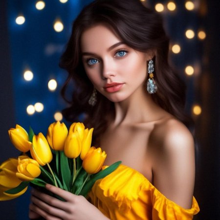 Девушка с красивой