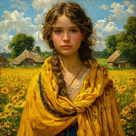 Девушка в жёлтом платке