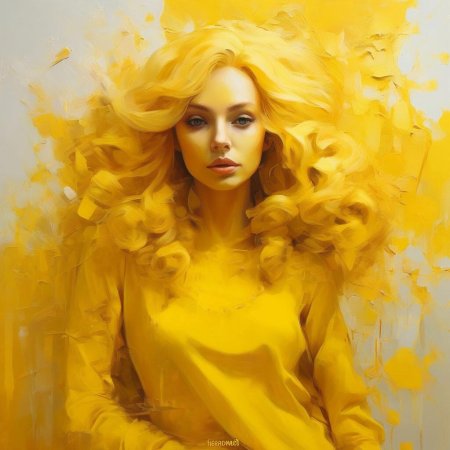 Девушка в желтом платье