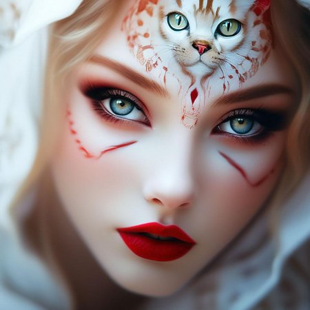 Красивое лицо девушки