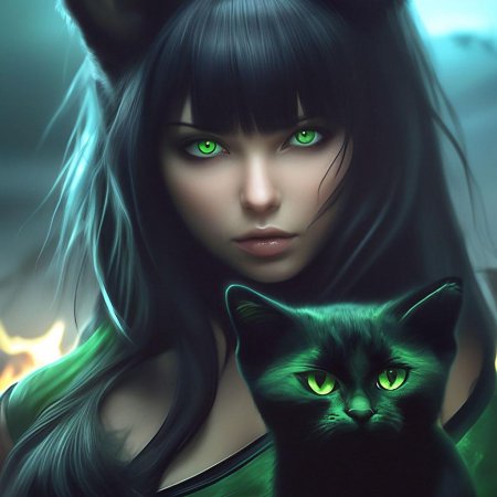 Девушка с глазами кошки