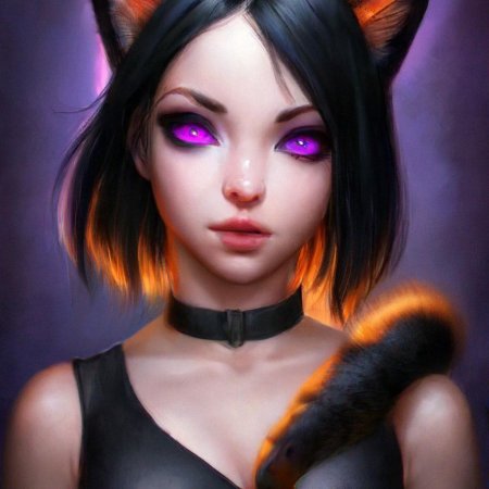 Девушка кошка