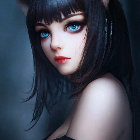 Девушка с кошачьими ушками