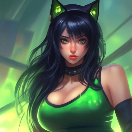 Девушка кошка