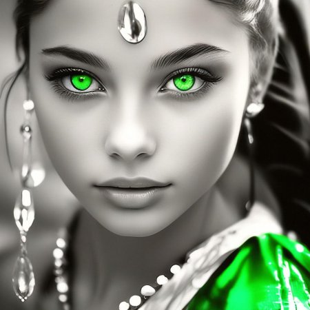 Глаза зеленого цвета