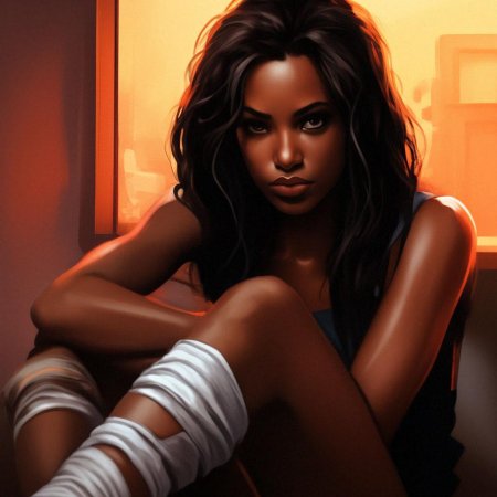 Черноволосая девушка