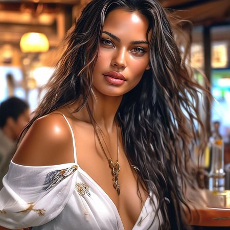 Смуглая брюнетка