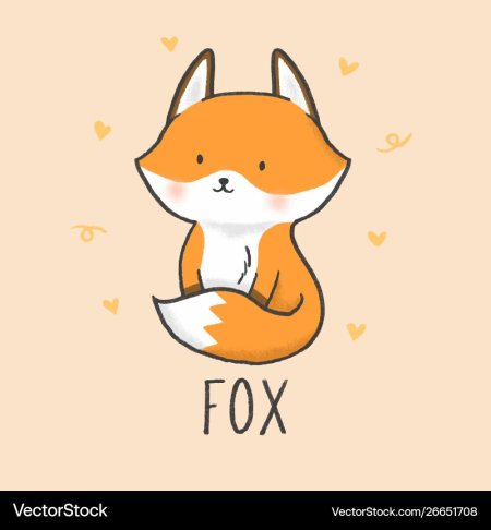 Лисенок рисунок