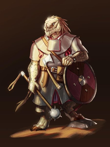 ДНД монах Драконорожденный арт