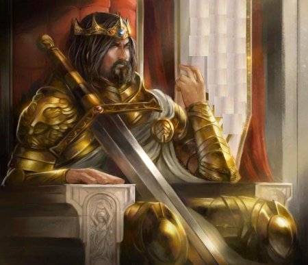 Король Артур на троне арт