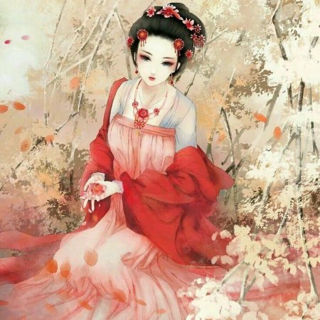 Китайская живопись люди Ханьфу