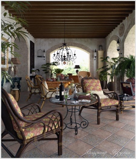 Веранда в итальянском стиле