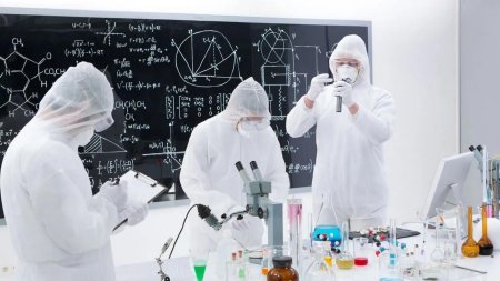 Ученые в лаборатории