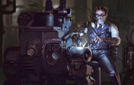 Стимпанк ученый арт