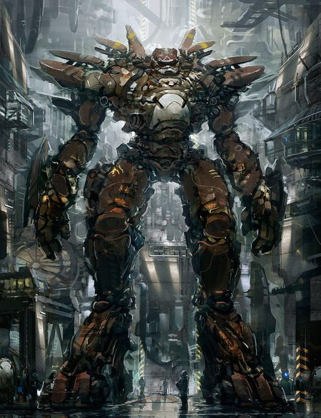 Боевой мех Sci Fi Art