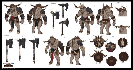 Зверолюды Warhammer total War Concept Art