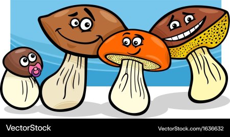 Гриб мультяшная