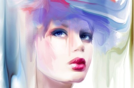 Девушка акварель