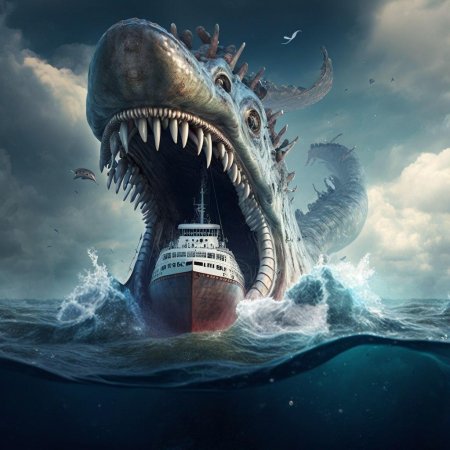 Морской монстр Левиафан