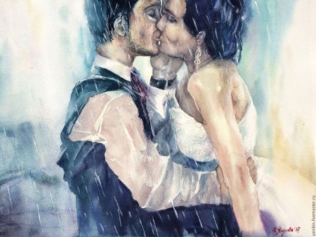 Картина влюбленные