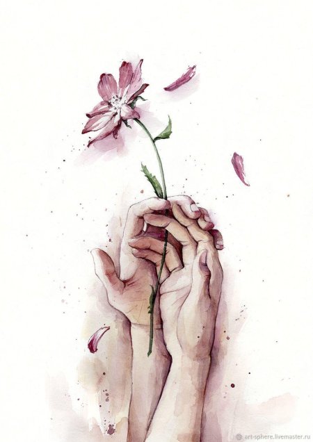 Руки акварелью