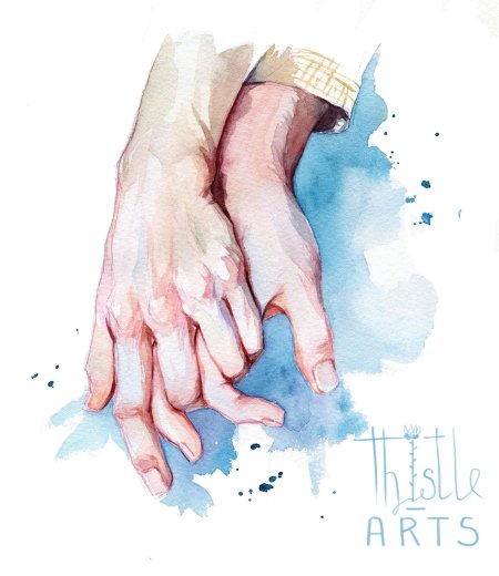 Руки акварелью