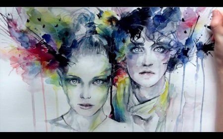 Сесиль Агнес акварели