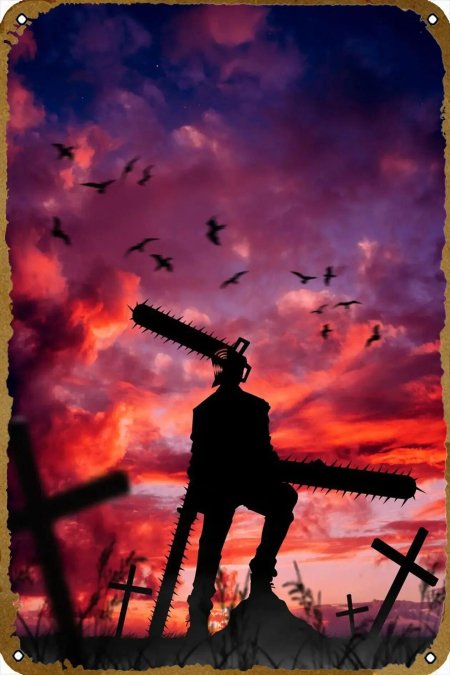 Человек бензопила обои на телефон