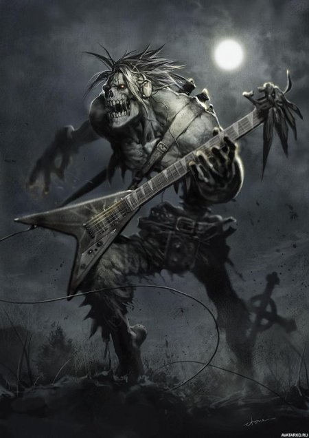 Гитарист фэнтези арт