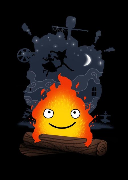 Ходячий замок огонек Кальцифер