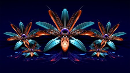 Фрактальная Графика цветы 3д