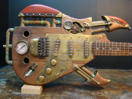 Электрогитара стимпанк