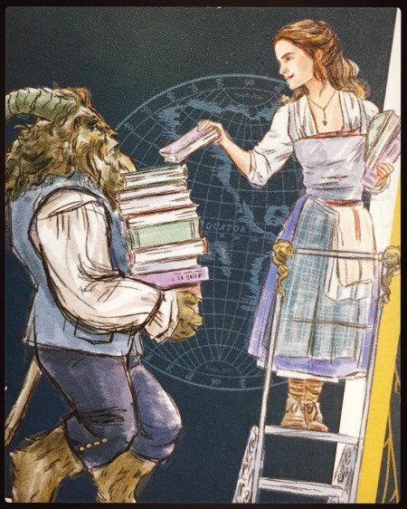 Белль в библиотеке