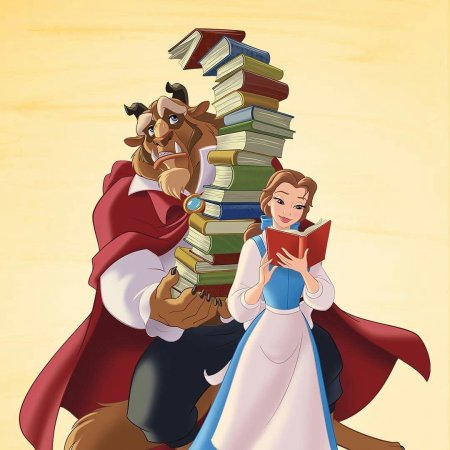 Бель с книжкой красавица и чудовище