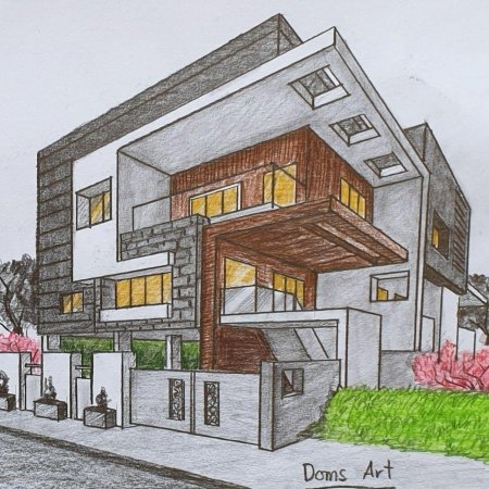 Рисунок современного дома