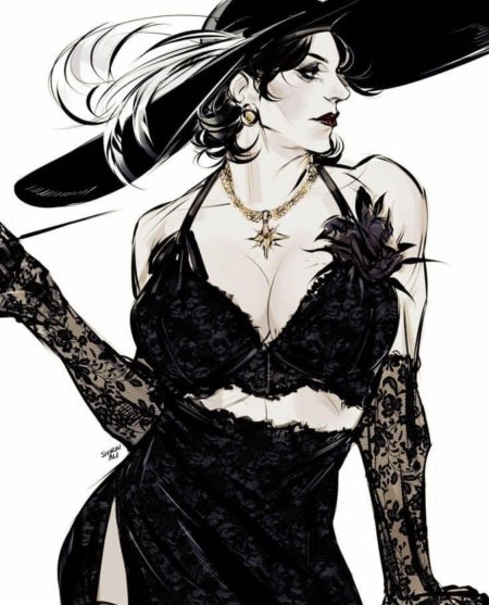 Evil Village леди Димитреску арт